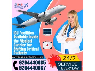 Hire Angel Air Ambulance Service in  Lucknow  With Outside Patient Transportation Services