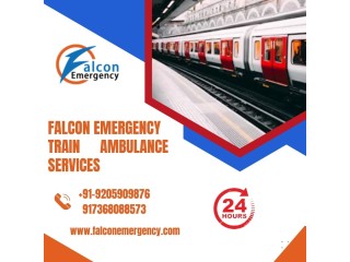 Select Falcon Emergency Train Ambulance Service in Allahabad with a Dedicated Doctor Team to Transfer the Patient